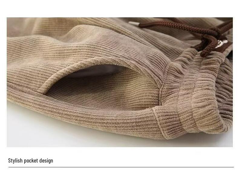 2024 Girls' Corduroy Wide-Leg Pants: Spring & Autumn Casual Straight-Leg for Kids