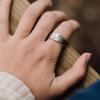 Vintage Ring Forest Mountain Sunset Nature Landscape Carved Ring For Women Men Open Adjustable Jewelry Fashion Ring