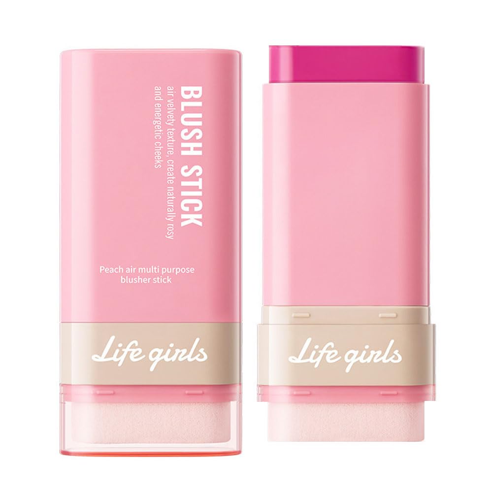 

[2026 Dual Head Design] Cheek stick with sponge brush head, natural coverage, no technique required, just apply directly, multiple uses in one point,
