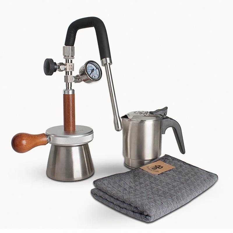 Nerezový hrnec 350 ml Pěnič mléka Pneumatický kávovar Parní pěnič mléka Kempingové zařízení pro latte art