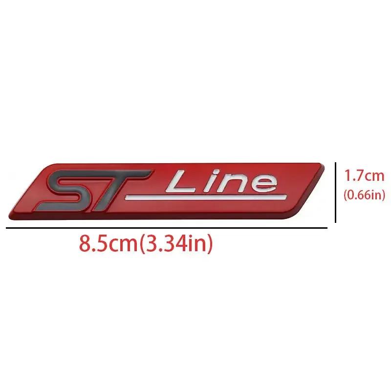 3D Metal ST Line Rear Trunk Badge Emblem Sider Fender Sticker for Stline Focus Fiesta Mondeo Ecosport Kuga ESCAPE