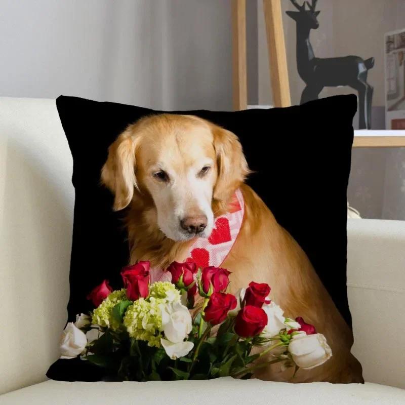 Golden Retriever Hund Kissenbezug Sofa Dekorative Kissenhülle Kissenbezug Heimdeko Großhandel