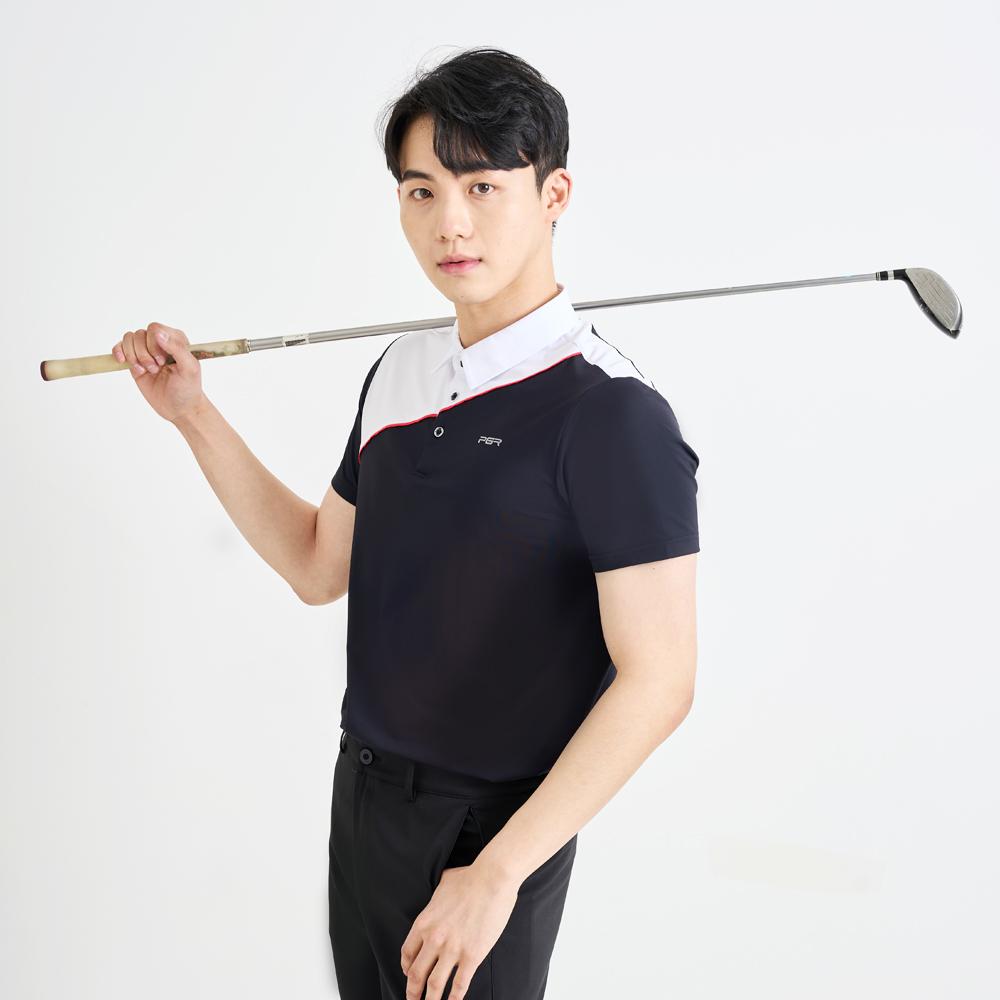 PGR Short Sleeve Collared T-Shirt Black Gt-3300