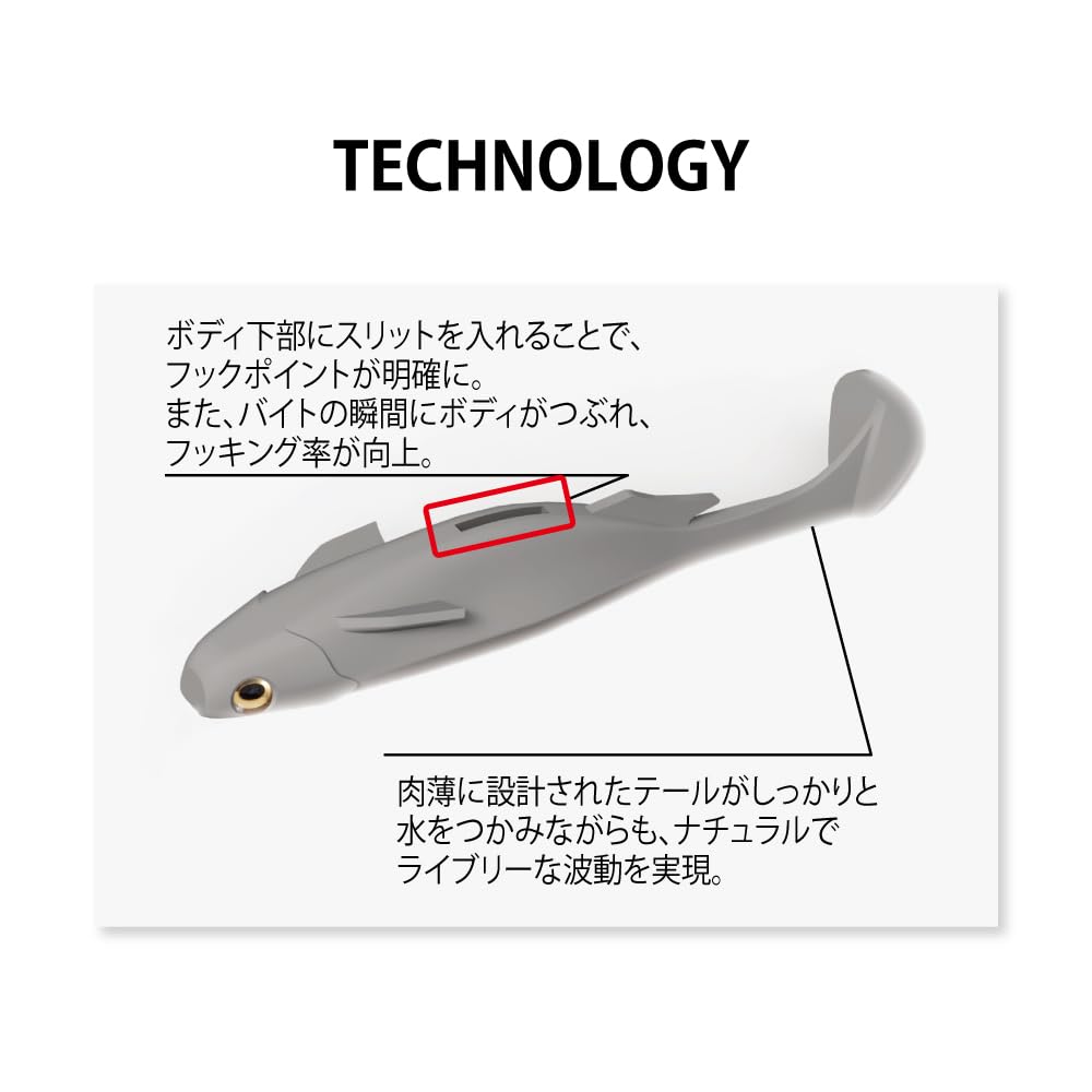 Megabass SPARK SHAD Chartreuse Pearl 3.6inch &
