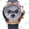 Laojia Daytona Series Cement Gray Automatic Panda Dial Stainless Steel Men's Multifunction Watch