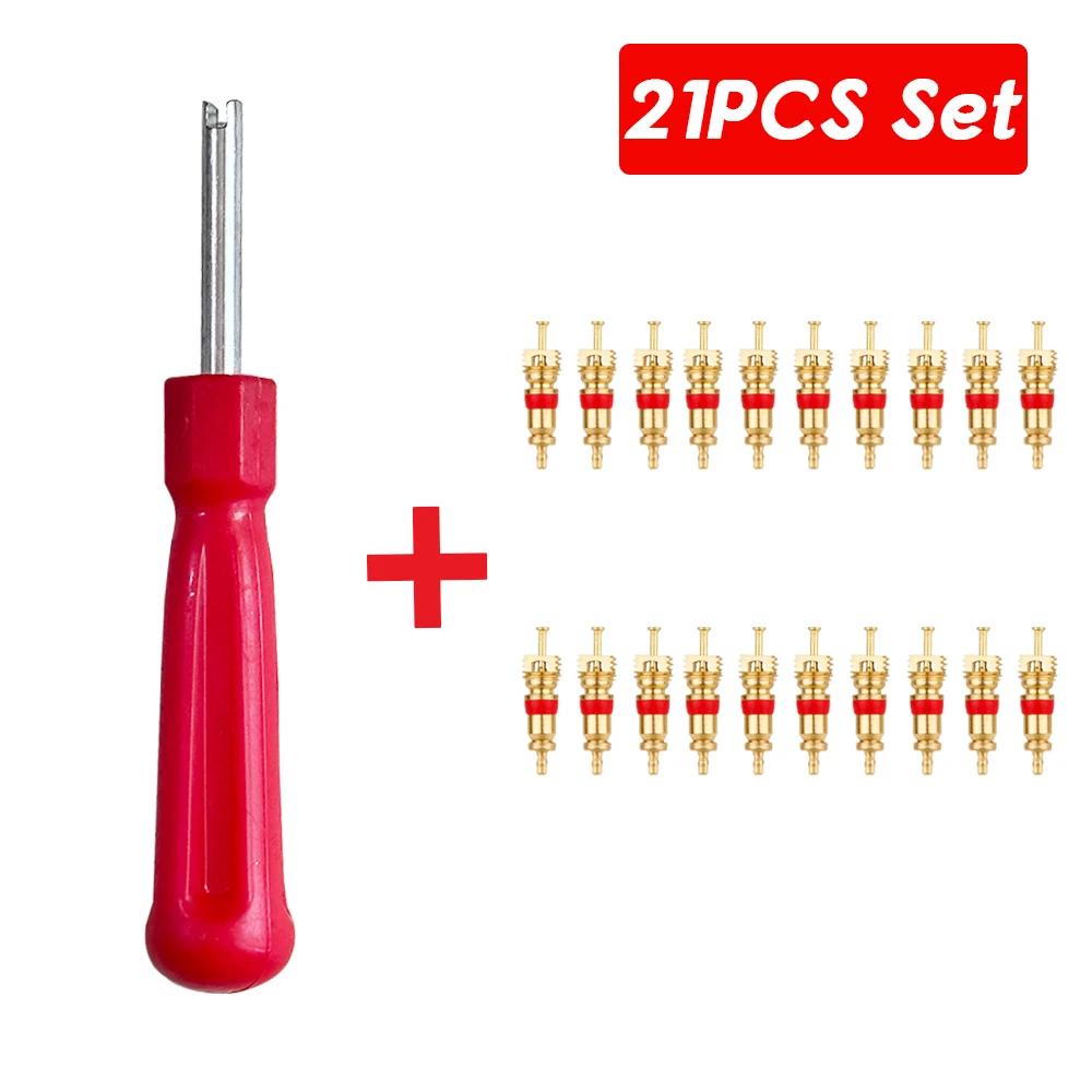 21/51/101pcs Car Motorcycle Wrench Pneumatic Extractor Automobiles For Car Tire Screwdriver Valve Core Repair Tool