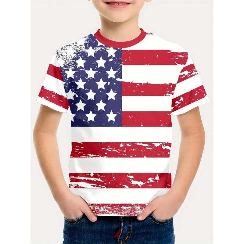 Striped Simplicity 3d Print Tee Shirt Kids Boys Clothes Short Sleeve Casual Children's Clothing Fashion T Shirt For Boys