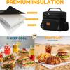 Isolerad matkasse för kvinnor/män, Läckagesäker kylväska för matlåda med justerbar axelrem, 4 fickor, Perfekt för arbete, picknick,