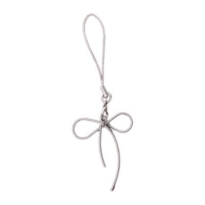 Fashion Bowknot Mobile Phone Chain Alloy Bow Pendant Keychain Phone Lanyard Cellphone Hanging Rope for Women Bag Jewelry
