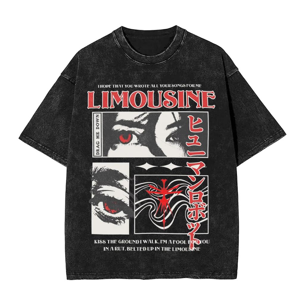 Me The Horizons BMTH T-shirt Hip Hop Washed Harajuku T-shirt Vintage Pánské Dámské Topy Streetwear Letní Tees