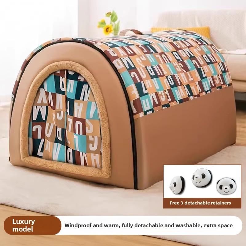 Kennel Medium and Large Dog Oversized House Dog House Dog Bed Removable and Washable Golden Retriever Pet Supplies Universal In All Seasons