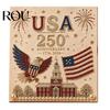 250th Anniversary Gift Pearl Painting Kit, USA DIY Art Bald Eagle Craft Kit Set, Patriotic Bead for Beginners Adults Relaxation