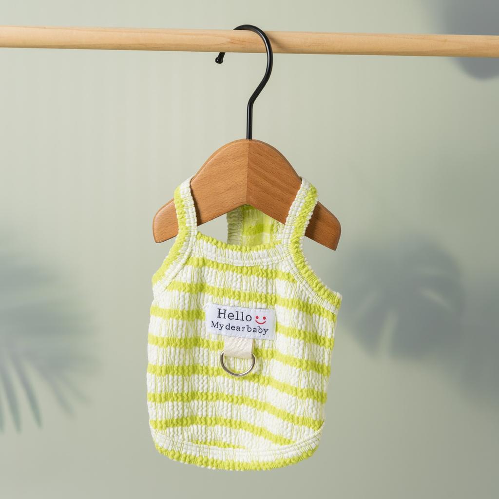 Нові весняно-літні сендвіч-печива смугастий слінг для собаки тонкий дихаючий літній котячий жилет одяг для домашніх тварин