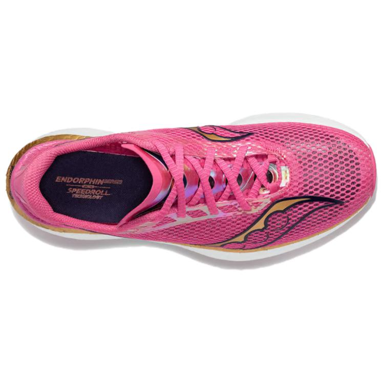 Saucony Endorphin Pro 3 Abrasion Resistant Low top Running Shoes Women's Pink White S10755-40