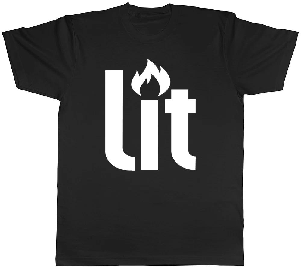 Lit Mens Womens Ladies Unisex T-Shirt XS