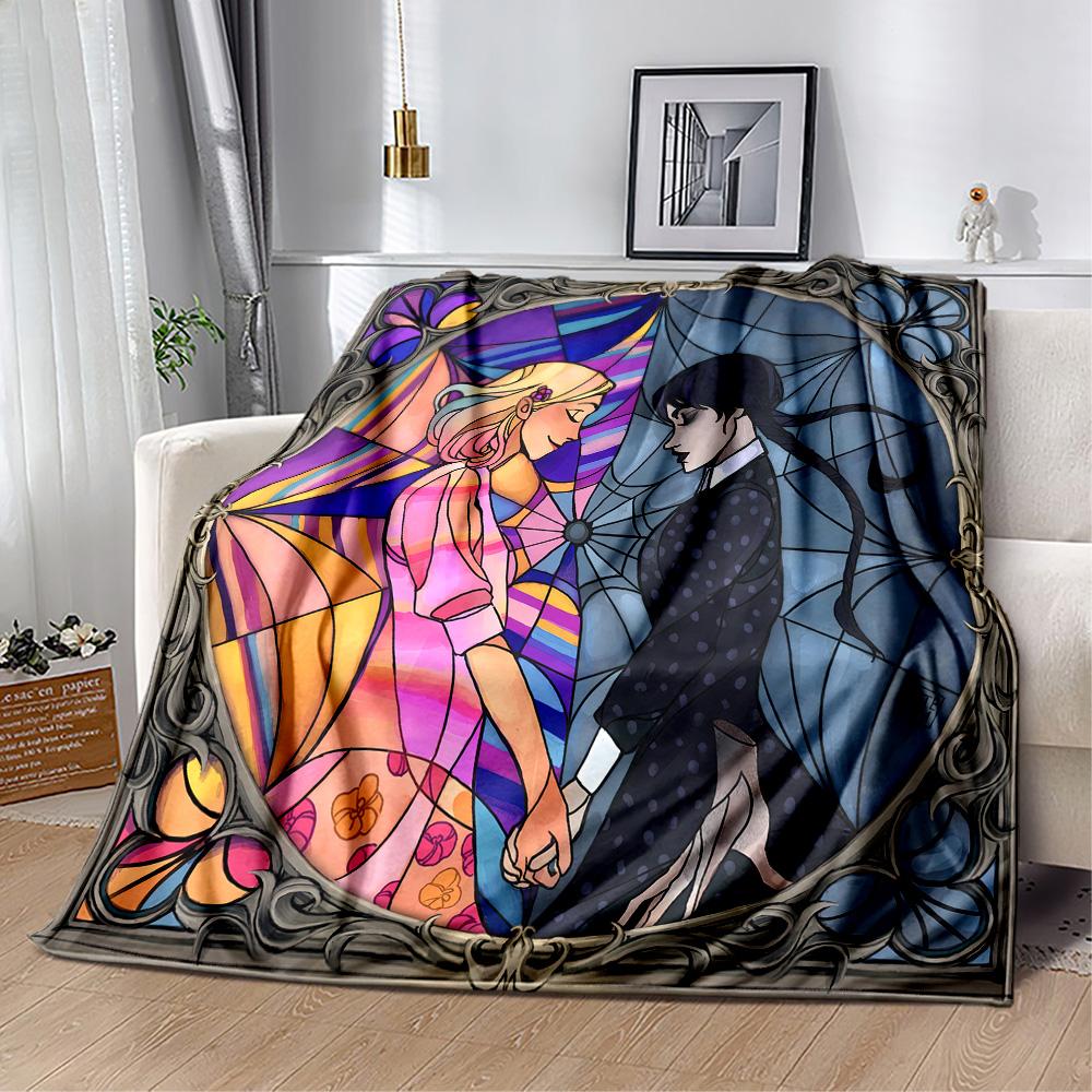 Wednesday Addams Clockwork Blanket Suitable for sofas,travel, living rooms also a good gift for friends and family Suitable for all seasons.