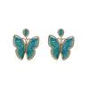 Bohemian Handmade Woven Earrings with Butterfly Design for Women, Vacation Style