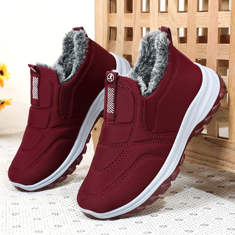 Cotton Shoes Winter Women's Shoes Fleece Thickened Cotton Boots Mom Shoes Large Size Short Boots Men's and Women's Same Warm Snow Boots