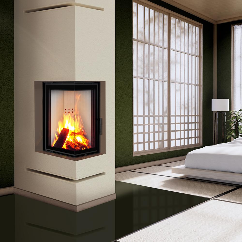 Smart Steel Fireplace KRATKI MBN Left 10 kW Ø 200 MSK