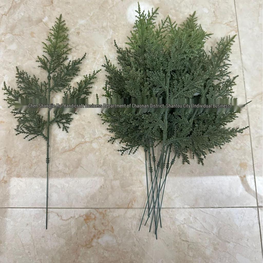 31x16 Cm 5-Fork Soft Rubber Pine Branch Faux Christmas Tree Wreath for Landscaping