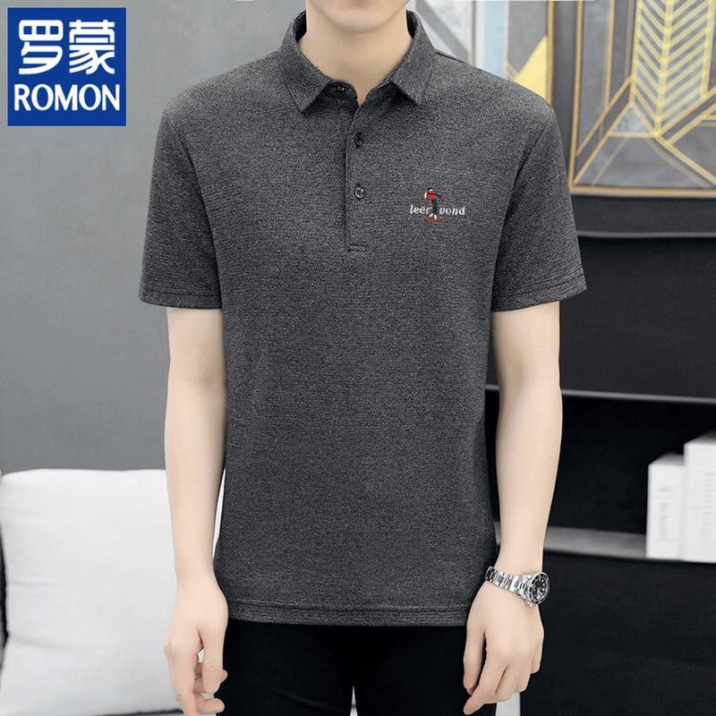 Romon Men s Slim Fit Polo T-Shirt M