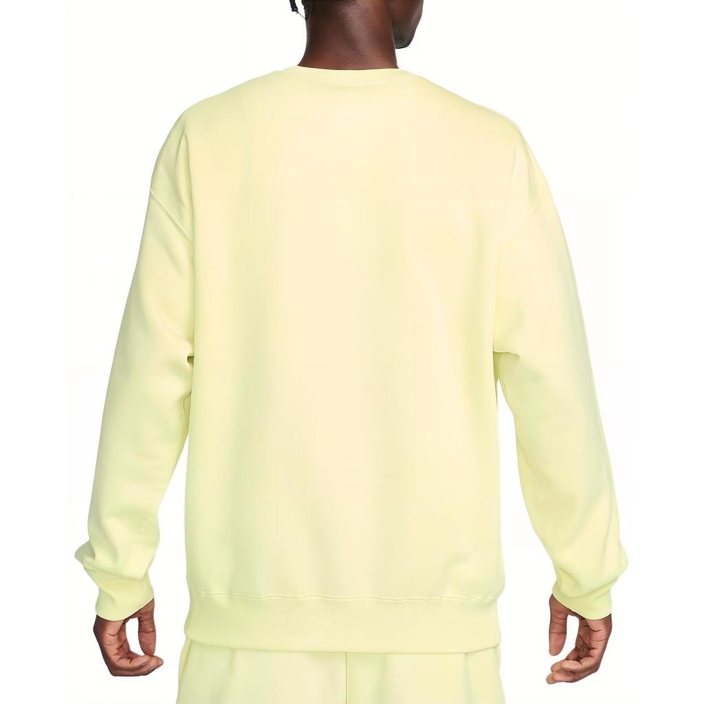 Nike Solid Color Crew Neck Fleece Lined Casual Sports Long Sleeved Sweatshirt Men's Bright Green DX1362-331