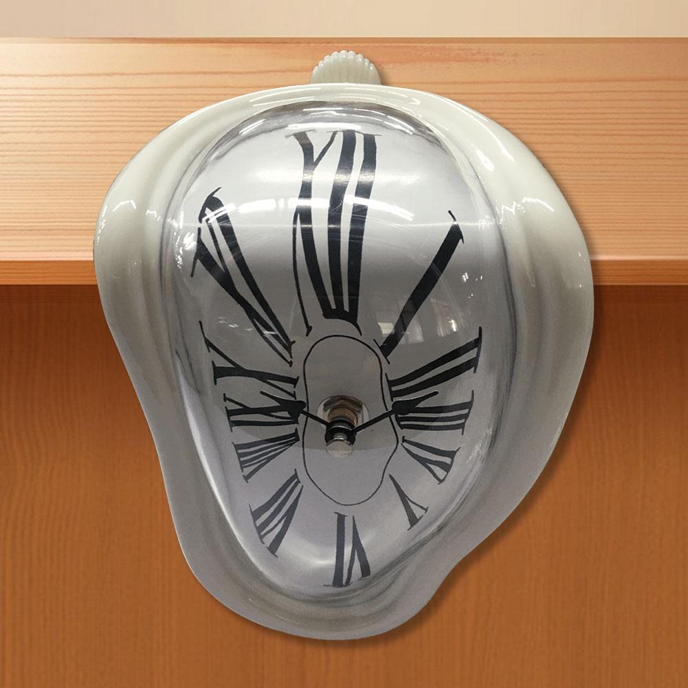 Surreal Melting Wall Clock Artistic Design Salvador Dali Inspired Distorted Timepiece for Unique Home Decor