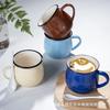 Fabrikware Keramiktasse Bauchige Tasse, Milchfrühstückstasse Kaffeetasse, Farbglasur kann bestimmt werden