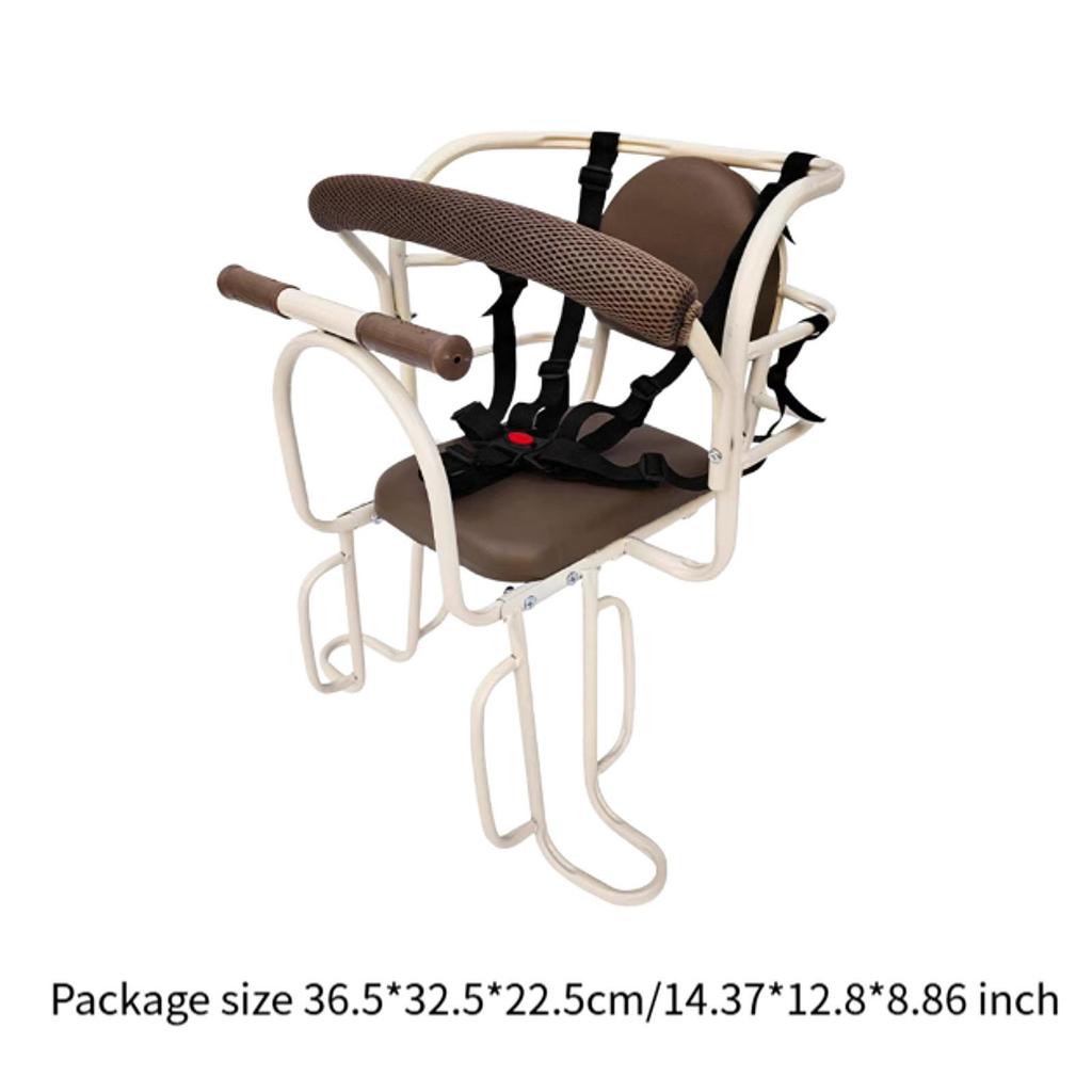 Kids Bike Seat Stable Portable with Backrest Protective Child Rear No Belt