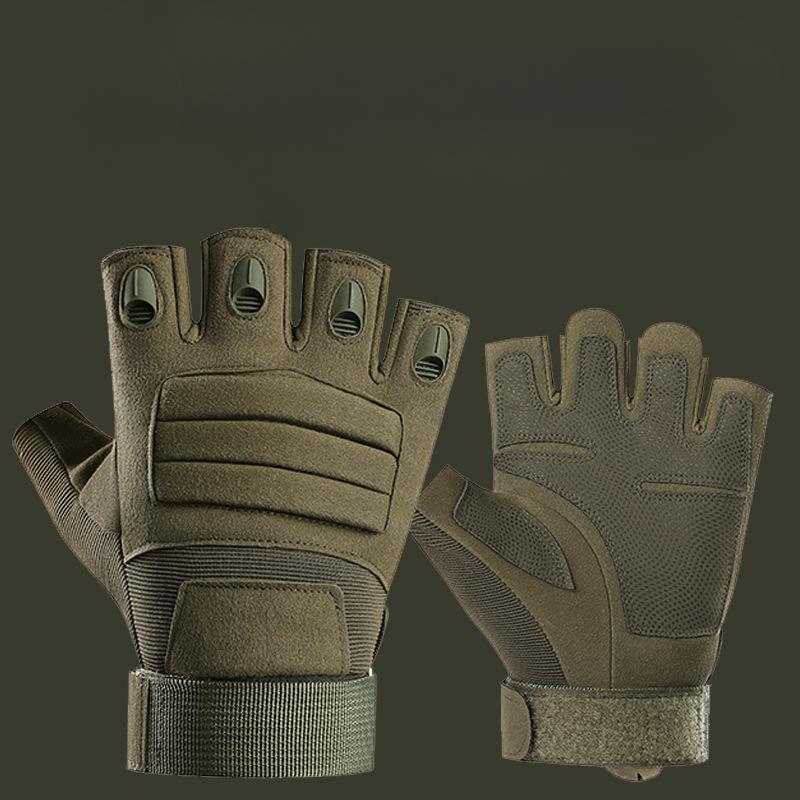 Tactical Gloves Men Outdoor Half Finger Protective Sports Training Outdoor Military Fans Special Forces Anti Cut Riding Gloves