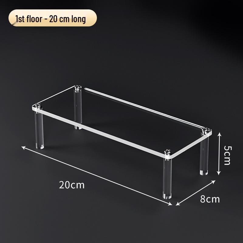 Прозрачная многоуровневая акриловая полка для хранения