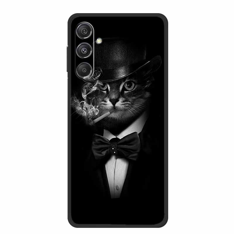 For Samsung A16 5G Phone Case Cover Lion Wolf Tiger Black Silicone Soft Back Cover Cases For Samsung Galaxy A16 Case A 16 Coque