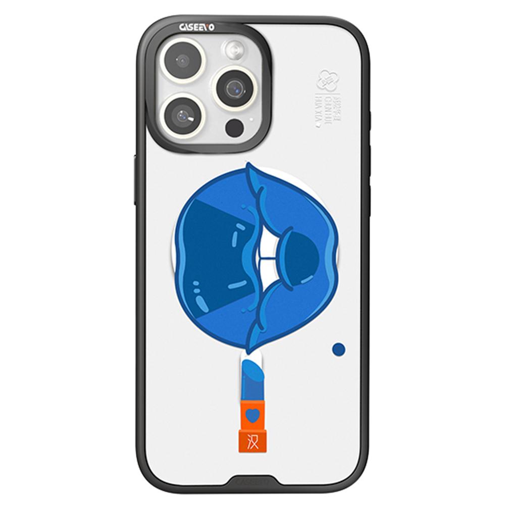 

CASEEVO For iPhone 16 Pro Magnetic Case Compatible with MagSafe TPU Acrylic Phone Cover with Lip Pattern Back Panel Han Dynasty