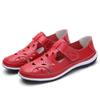 Summer Genuine Leather Retro Hollow Sandals for Women