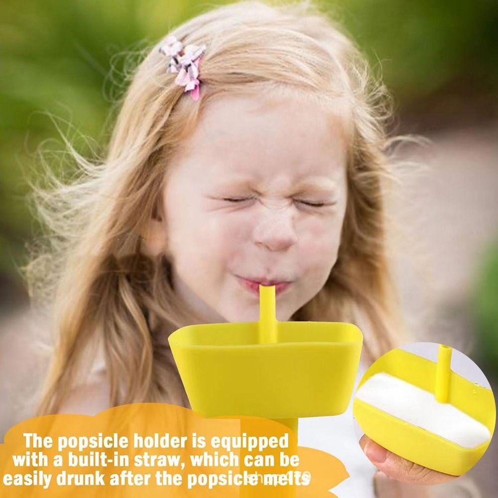 1/2Pcs Anti-flow Drip Proof Popsicle Rack Ice Pop Guard Anti-drip Tray Ice Cream Bracket Dirtiness Free Silicone