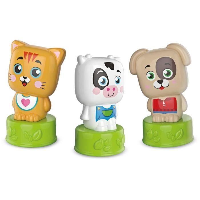 Clementoni - cubes &amp; animaux soft clemmy - 6 cubes + 3 personnages + livre