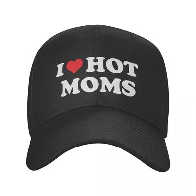 Klassische Ich Liebe Heiße Mütter Baseballkappe Herren Damen Personalisiert Verstellbar Erwachsener Papa Hut Sommer Snapback Hüte Trucker Caps