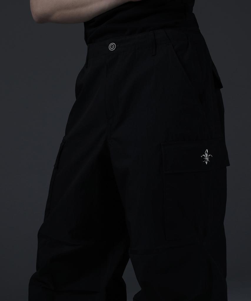 CARMID Glory Wide Curved Parachute Cargo Pants [Black]