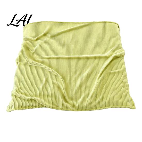 Skin Friendly Milk Velvet Throw Striped Fleece Blanket for Bed Ribbed Couch Thickened Warm Bed Soft Breathable Cozy Blankets Lightweight