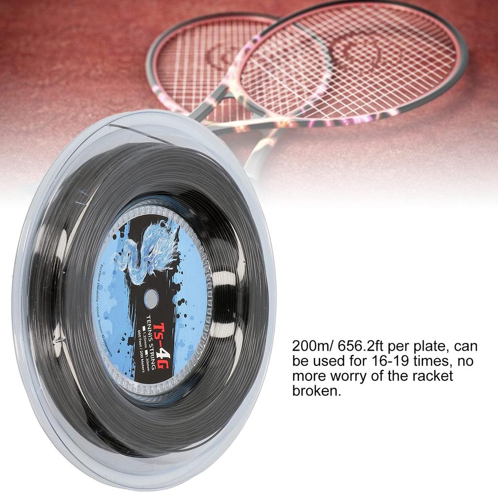 Durable Polyester Tennis Racket ST 200m Round Edge Hard Racket String Tennis Accessories UM Performance (1.30mm)
