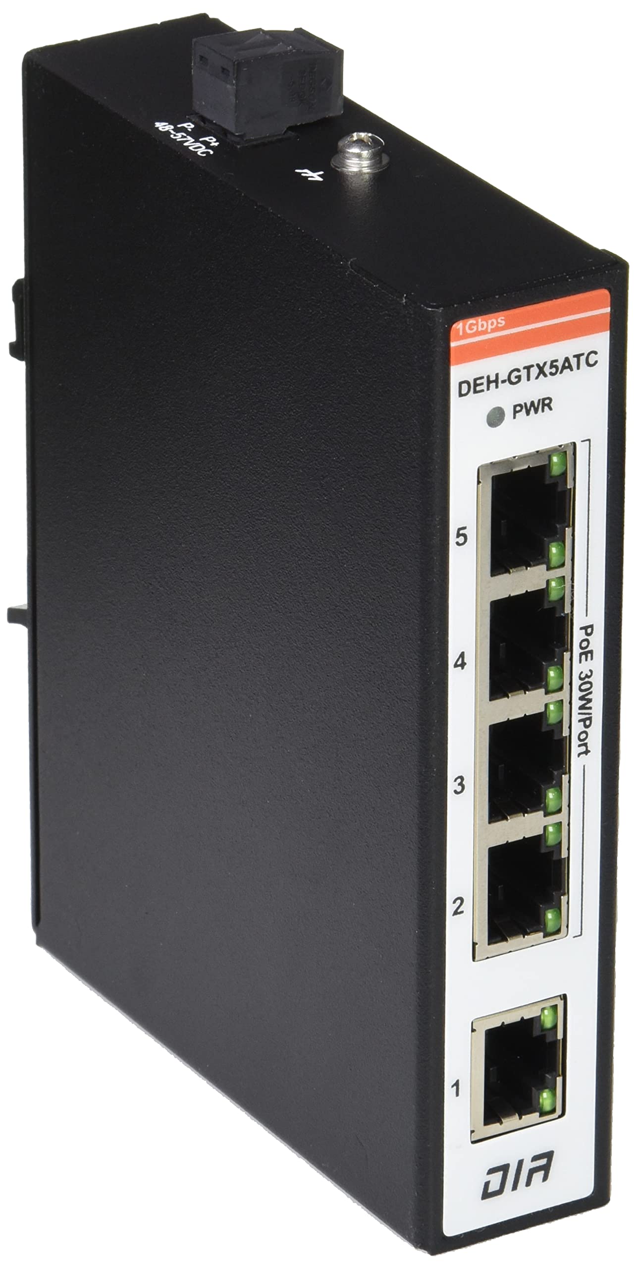 

Dia Trend Industrial PoE Switching Hub Gigabit LAN Compatible DEH-GTX5ATC