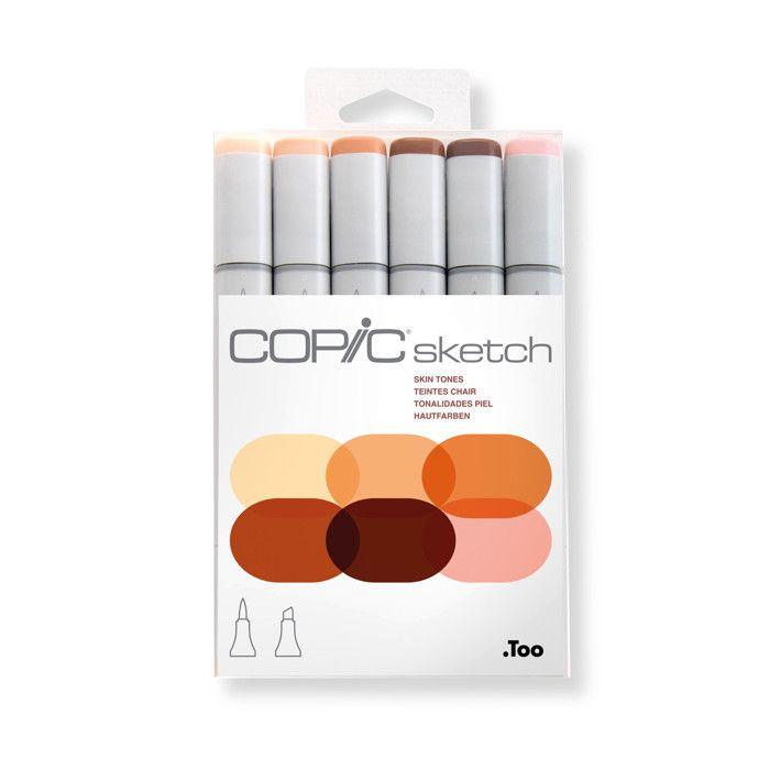Set Copic Sketch marqueurs Manga 6 couleurs teintes chair
