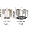 Stainless Steel Rotating Cup Holder Large Capacity Upside-Down Cup Drying Rack with Tray Saving Space Tea Cup Storage Shelf