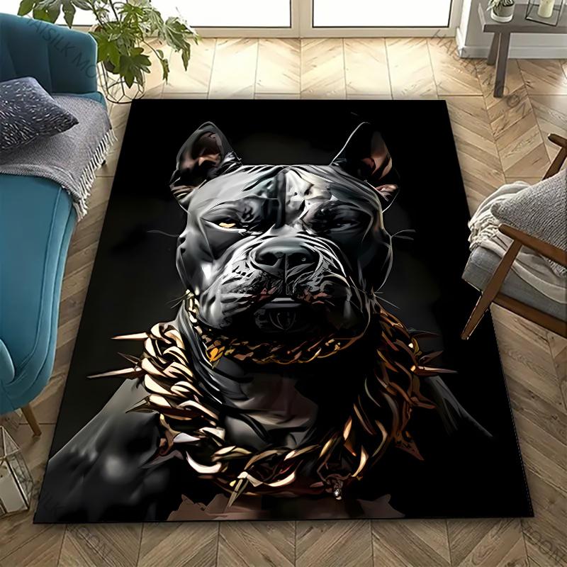 3D HD APBT American Bully and Pitbull Carpet New Release! Rug for Living Room Bedroom,Office Areas,Durable Machine Washable Mat