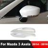For Mazda 3 Mazda3 Axela 2014 2015 2016 Chrome Side Door Rearview Mirror Cover Trim Molding Garnish Strip Car Accessories