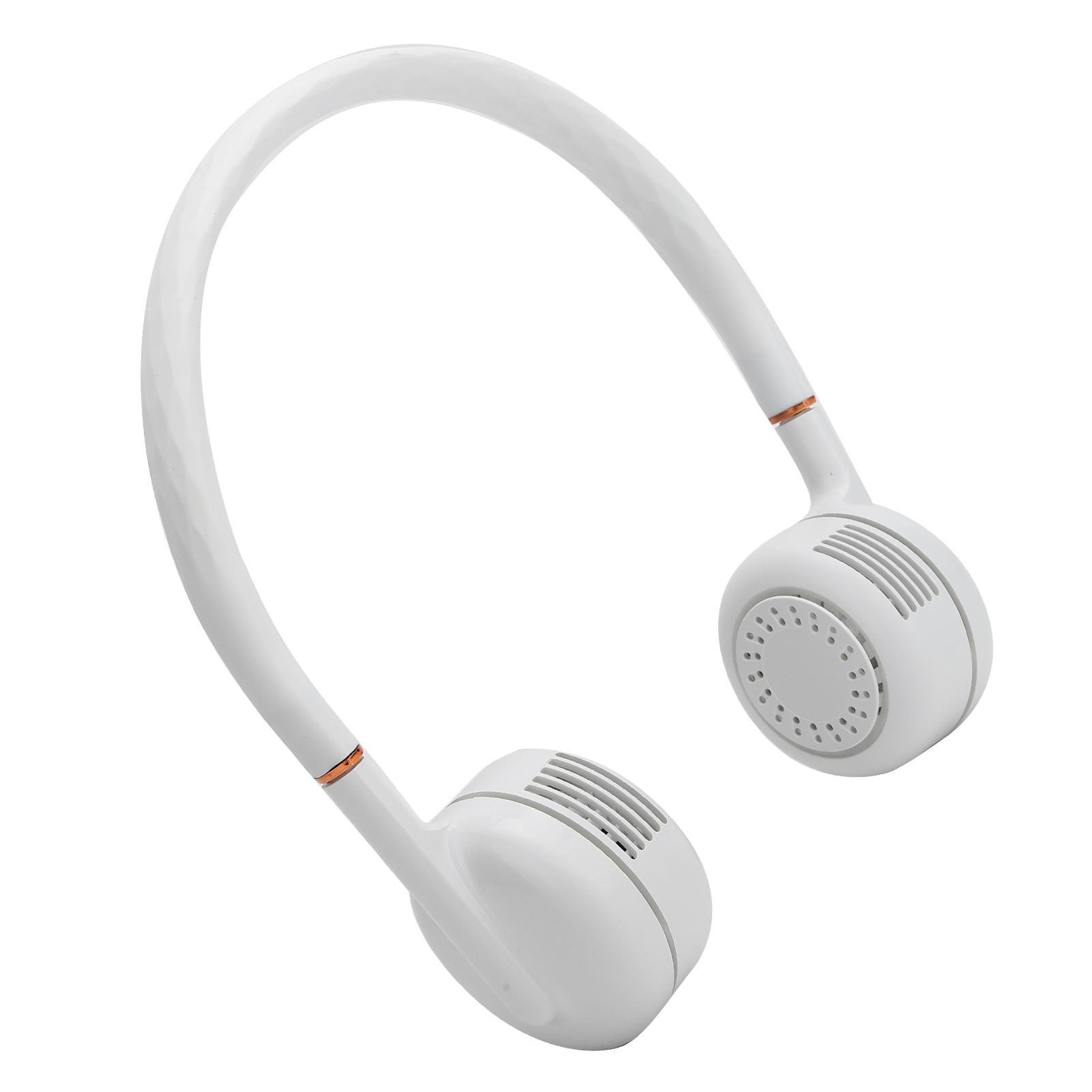 

Portable NoBlade Fan Silicone ABS Compact Neck Hanging Fan for Home Outdoor Dormitory Sports(White ) білий