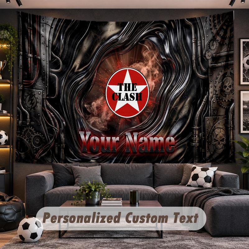 Wall Hanging Tapestry Custom NameThe Cure Pattern Personalized Printed Fabric Wall Decor