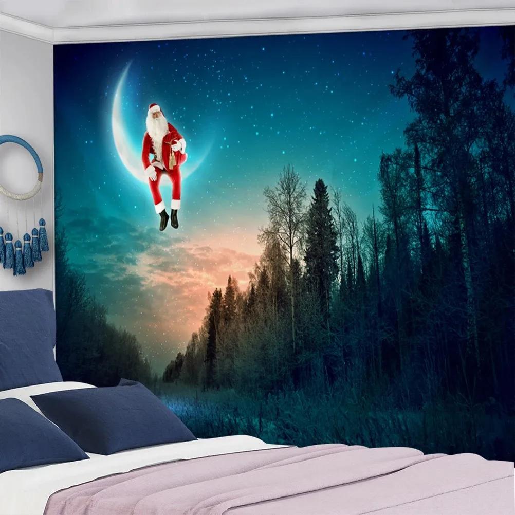 Christmas Tree Snowman Tapestry Bedroom Living Room Home Wall Decoration