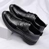 New Men's Genuine Cowhide Leather Lace-Up Brogue Shoes, Soft Casual Classic Stylish Leather Shoes for Men