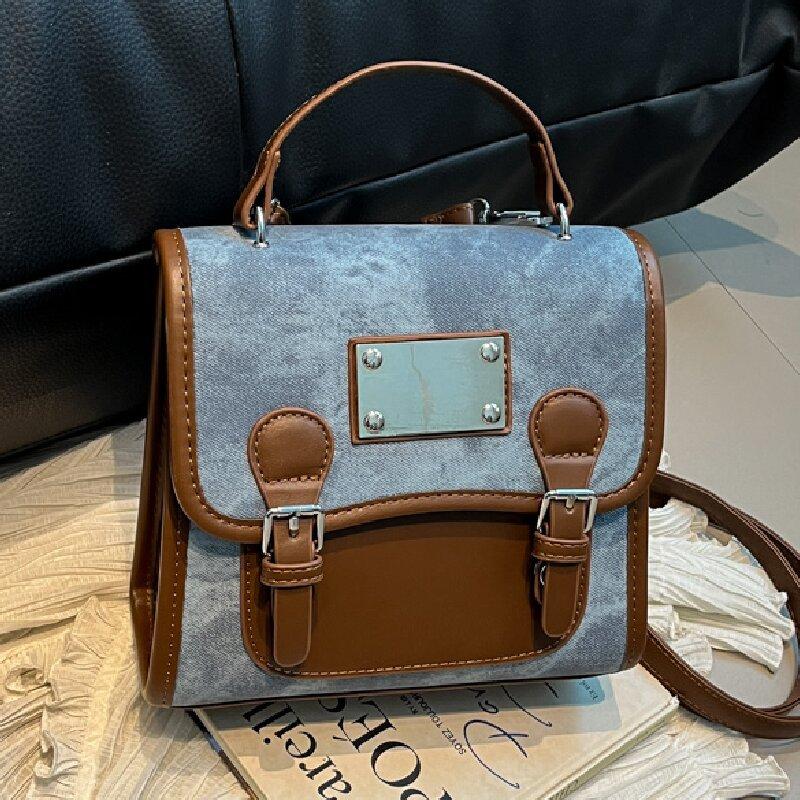 

Ретро мода джинсовый рюкзак женский новый тренд универсальный портфель студенческий повседневный женский рюкзак синий